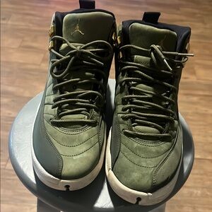 Jordan Green and Black High-Top Sneakers